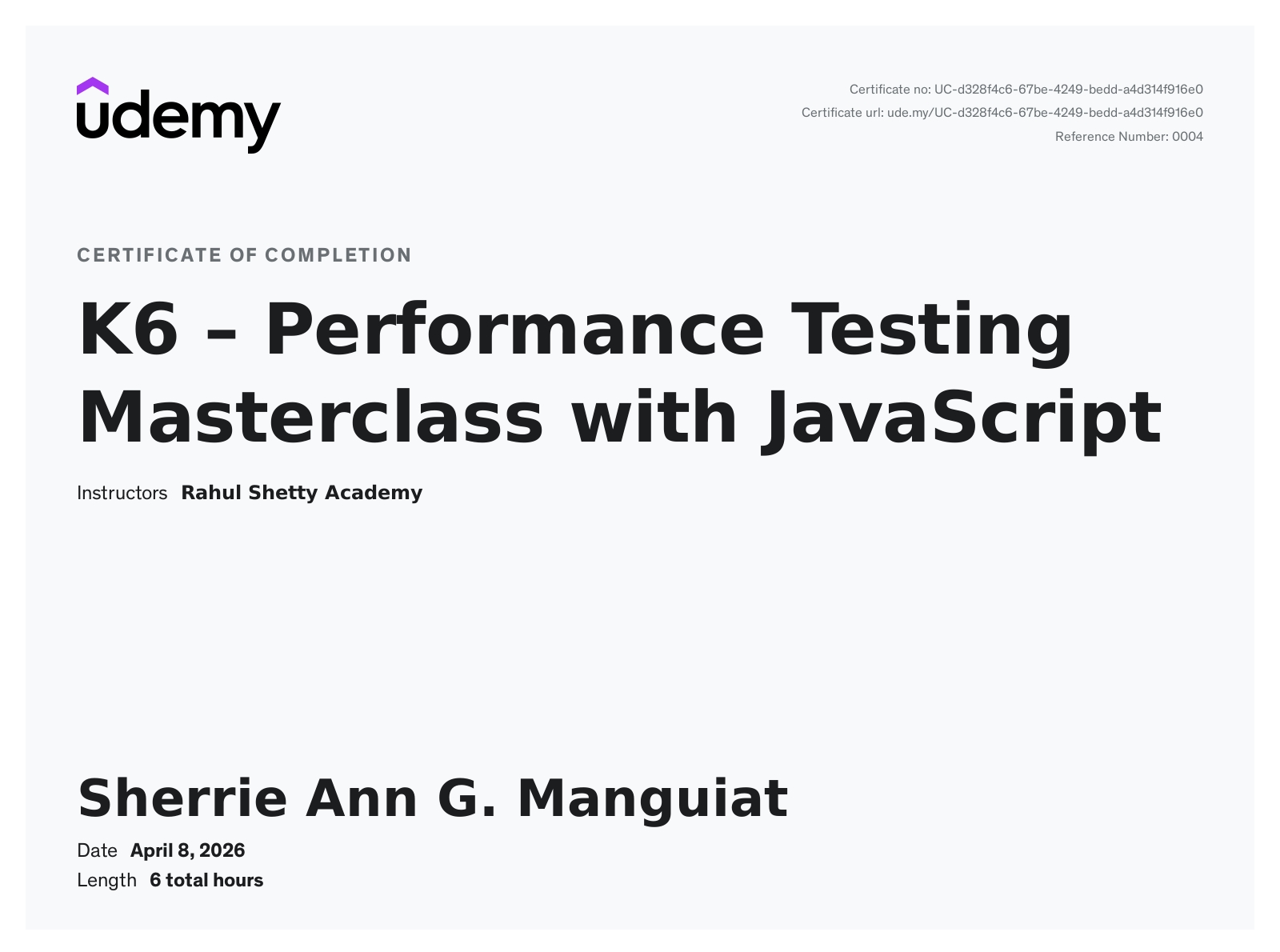 K6 – Performance Testing Masterclass with JavaScript
